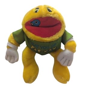 Vintage Arcade Pac-Man Knickerbocker Ganz Bros. Beanbag Plush Toy "Eat You Up"